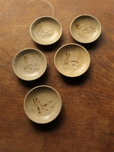 絵瀬戸 古瀬戸 菊文 小皿 豆皿 5客 時代箱 D R6765 【公式通販】