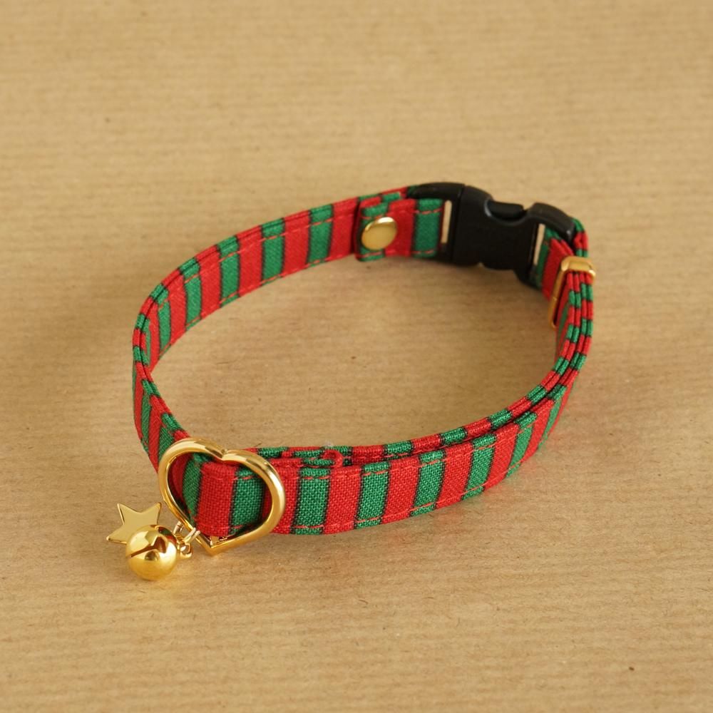 クリスマス(赤①)わんちゃん猫ちゃん用首輪