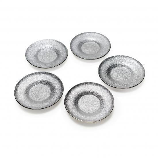 古錫 茶托 五客 【乾茂號造】在銘；BL3-22 古錫 茶托 五客 【乾茂號造