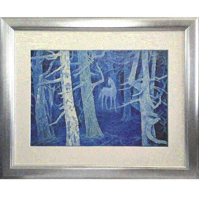 東山魁夷 風景画 プリハード白馬の森(最終価格‼️27800円) 東山魁夷