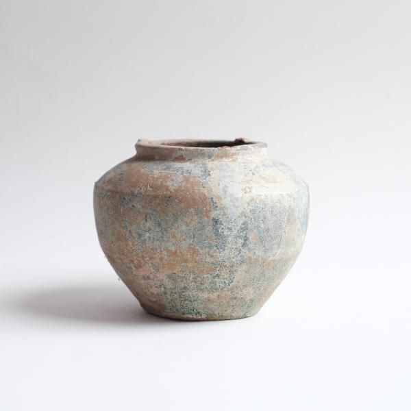 中国 漢緑釉 銀化 穀物倉 C 9229 中国 漢緑釉 銀化