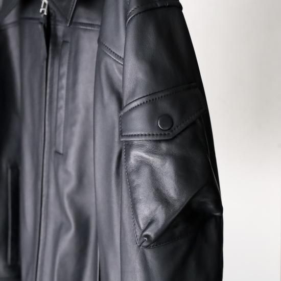 CCU SWING TOP JACKET/SHEEP SKIN - BLACK - PURAS