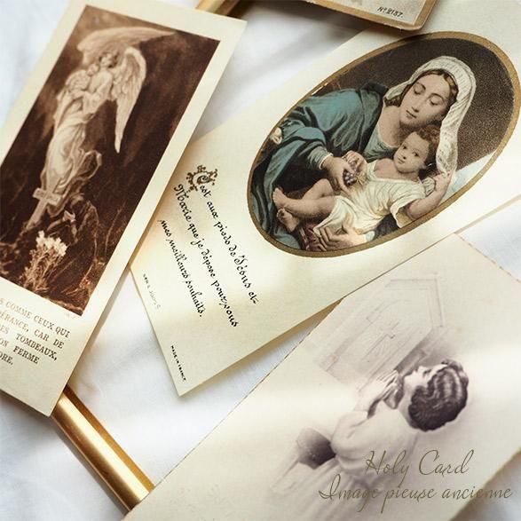 フランス蚤の市買付け 5枚セット】 1930-50年代 教会 ホーリーカード