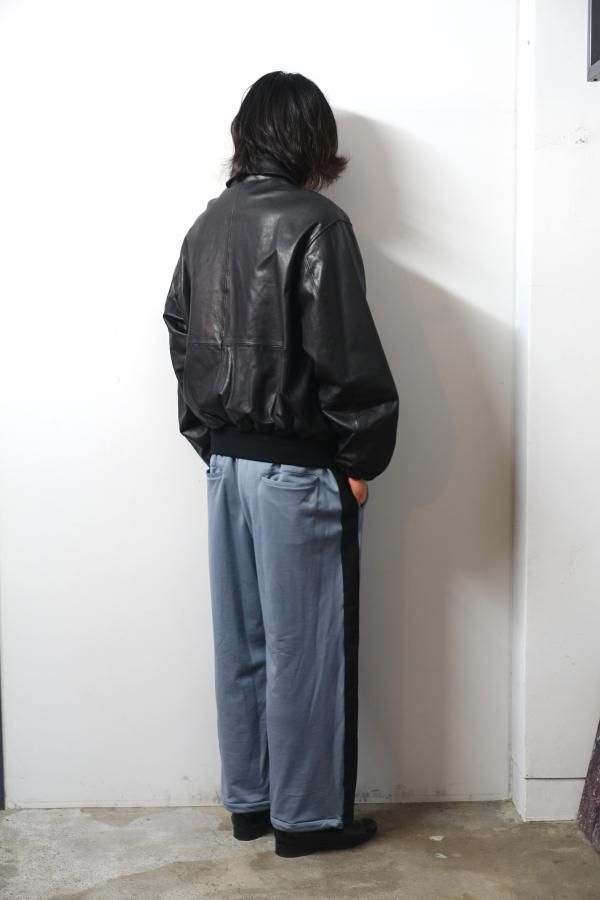 ssstein(シュタイン)/LEATHER ZIP SHORT JACKET/BLACK CONCRETE RIVER