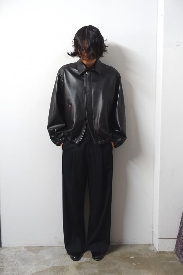 ssstein(シュタイン)/LEATHER ZIP SHORT JACKET/DARK BROWN CONCRETE