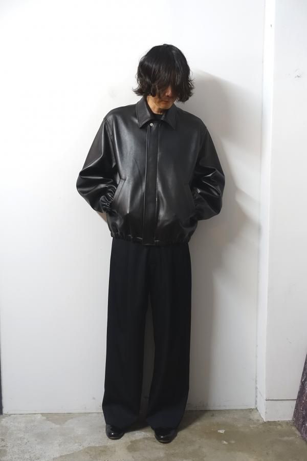 西ドイツ製 短丈 レザージャケット スウィングトップ フェードブラック