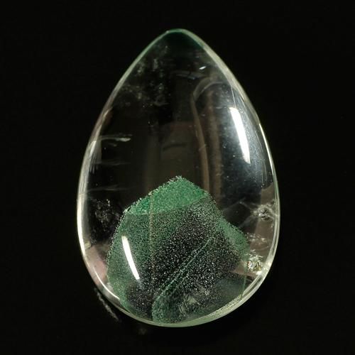 マダガスカル産】グリーンファントム ルース縦25.3mm×横16.5mm×厚さ9.8