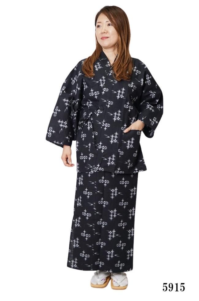 二部式着物 着方簡単 お仕立て上がり 絣【日本製】 - 作務衣の通販