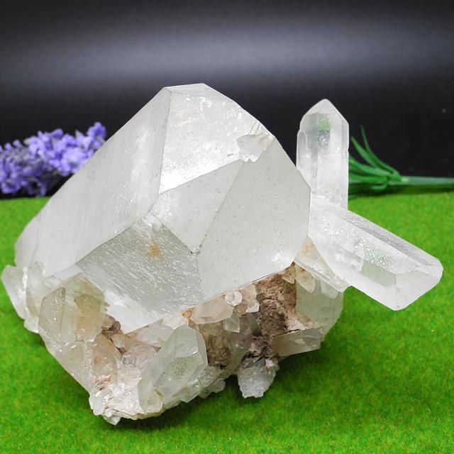 ブラジル産水晶クラスター！レインボーとブリッジあり！ (CQB006)写真