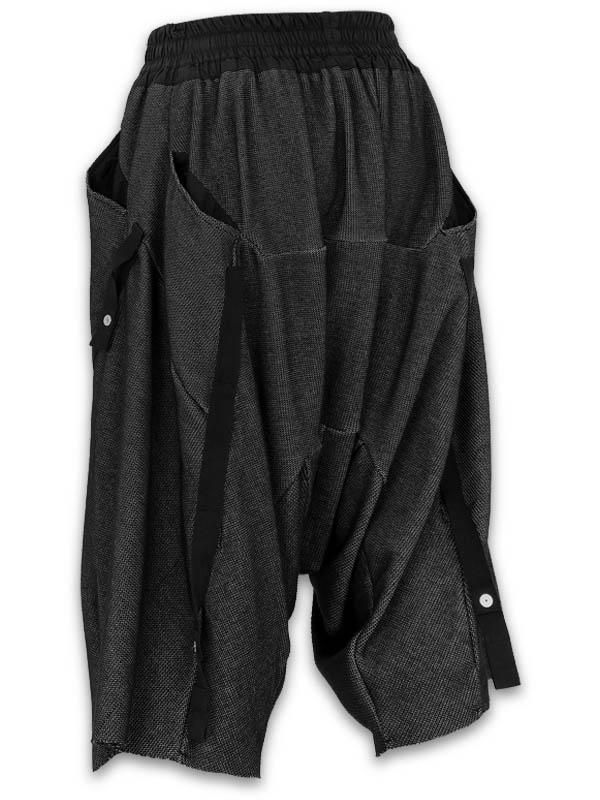 HAMCUS - ハムカス - STRAP SDJUSTABLE DROP-CROTCH SHORTS - SHINKIROU