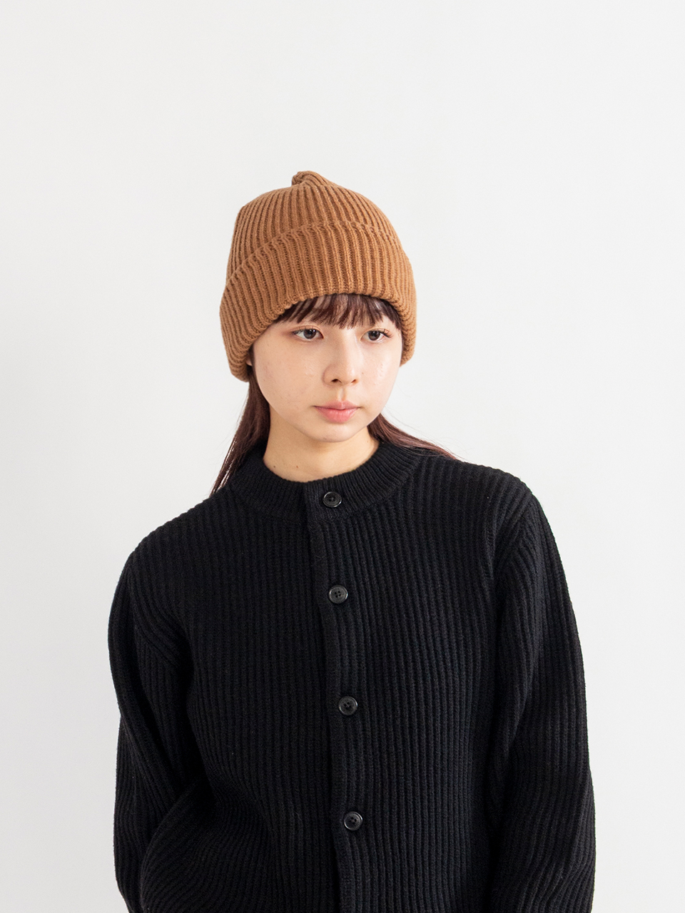 RIBBED KNIT WOOL BEANIE-リブニットウールビーニー-HYKE（ハイク