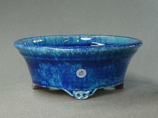 義村秀峰の盆栽鉢、山野草鉢、年代物、常滑焼 - 陶芸 秀峰 盆栽鉢