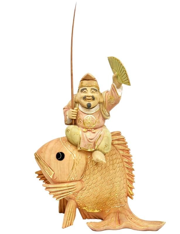 恵比寿天 鯛に乗る - 仏像の通販、特注仏像・オリジナル仏像・大型仏像