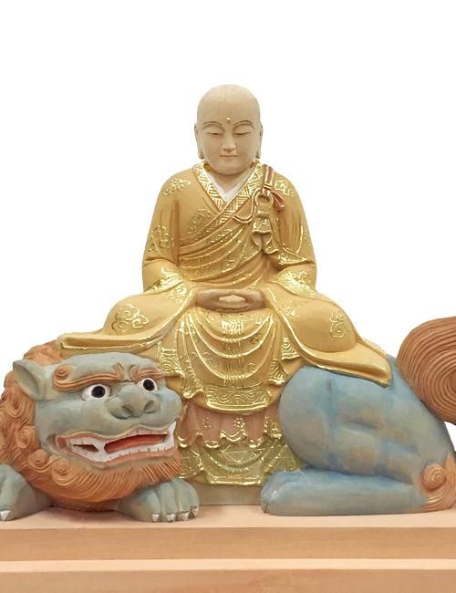 Bフライデー良いお顔 学業成就☆楠材 僧形文殊菩薩坐像 高さ：約54cm