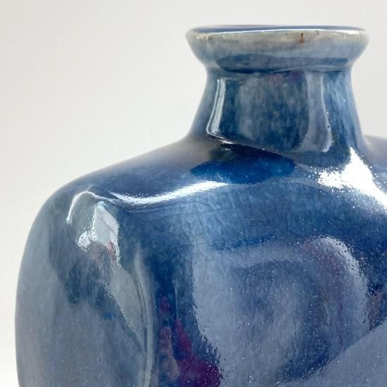 椋木英三 呉州扁壺 河井寛次郎 弟子 椋木英三 呉州扁壺 河井寛次郎 弟子