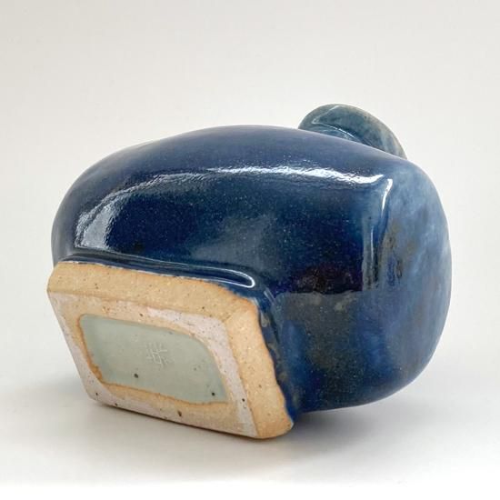 椋木英三 呉須釉 湯呑 師河井寛次郎 椋木英三作 湯呑