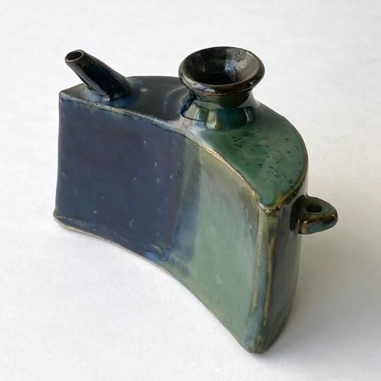 Vintage Japanese Folk Art: 掛分抱瓶／壺屋焼