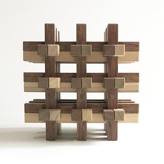 ③ 希少 組木細工 山中組木工房 パズル 玩具 オブジェ インテリア 山中組木