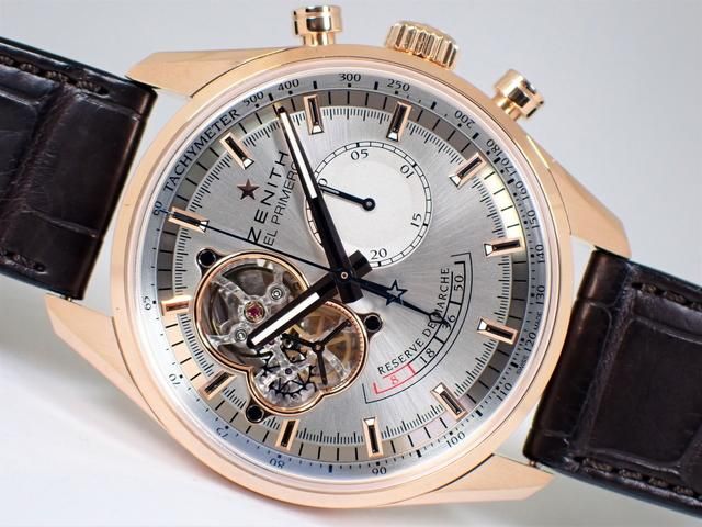 ゼニス クロノマスター・エルプリメロ オープン パワーリザーブ 18KRG