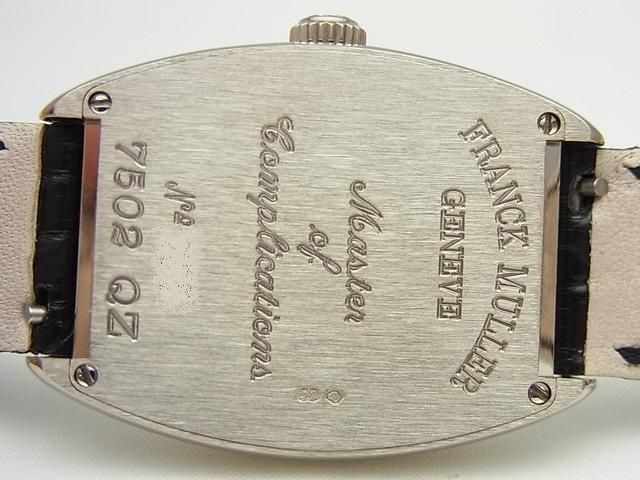 フランクミュラー トノーカーベックス 18KWG 7502QZ 革ベルト 正規品