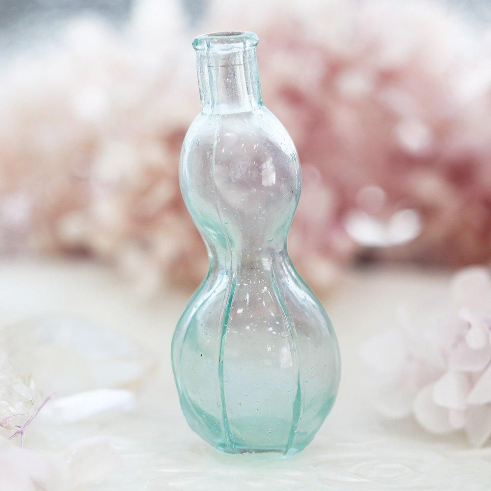 気泡入り瓢箪型硝子瓶 - 海福雑貨通販部
