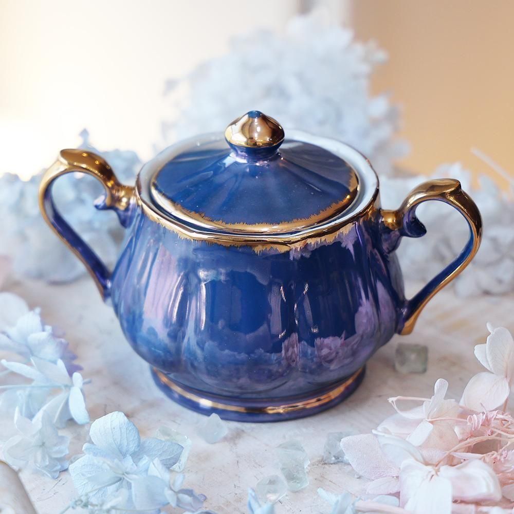 訳あり/九谷焼 九谷祥隆 花詰 ティーポット シュガーポット ミルク