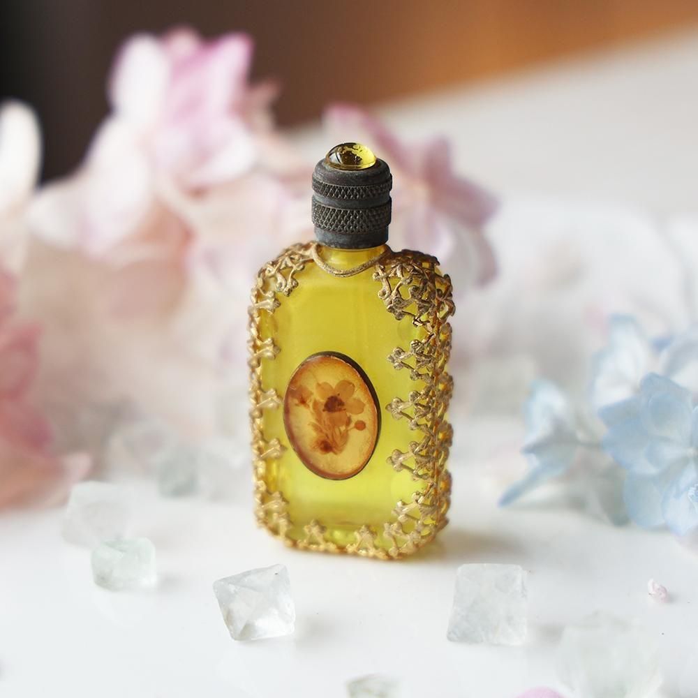 ヴィンテージ硝子香水瓶（弱ウラングラス）- 海福雑貨通販部