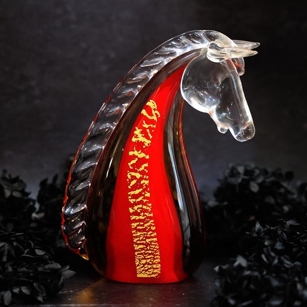 硝子の馬オブジェ - 海福雑貨通販部