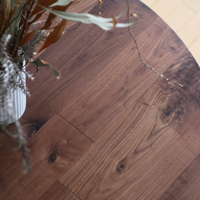 オークパッチワークサークルテーブル（Φ120 / 素材違いあり）｜A1Leg