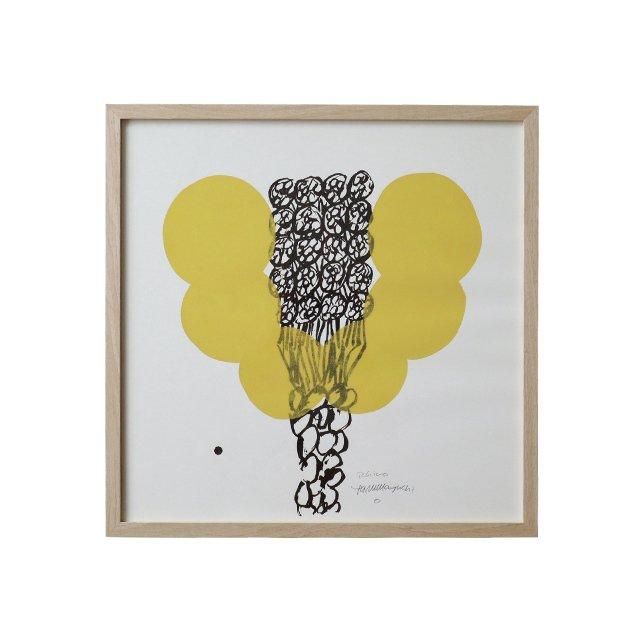 IDEE 無印 山口一郎 HANA yellow no1 山口一郎 IDEE 無印 木製フレーム