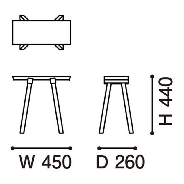 Torii-S（トリイ エス）スツール・サイドテーブル / カリモクニュー