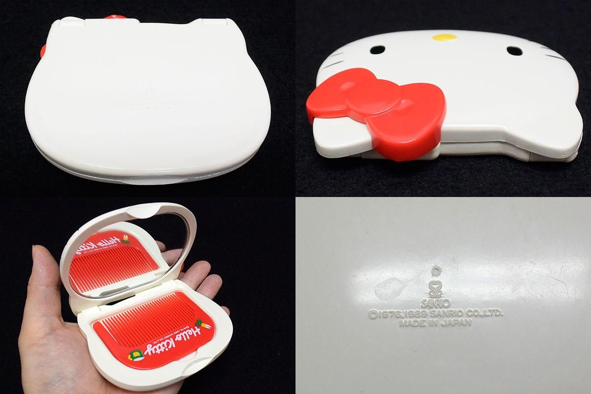 レア‼️南国トロピカルフルーツキティ ミラー付きコーム ラメ入り