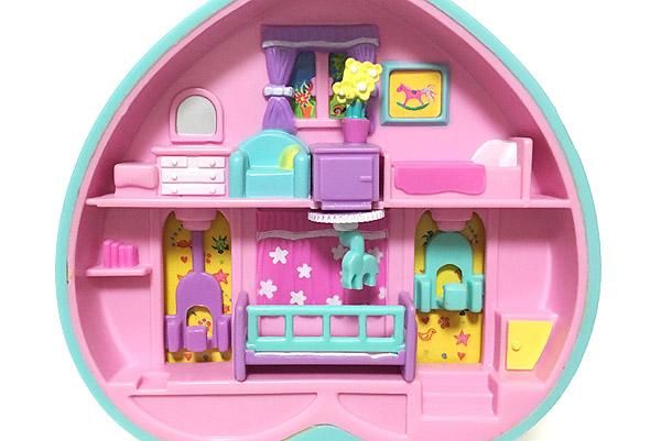 ポーリーポケット•ベビールーム・コンパクト•ハート型•パステルブルー