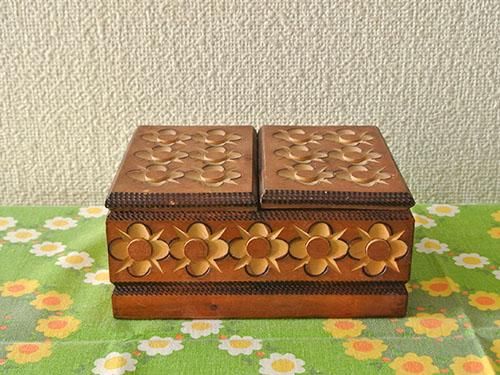 緑園｜東欧雑貨 ポーランド お花模様木箱