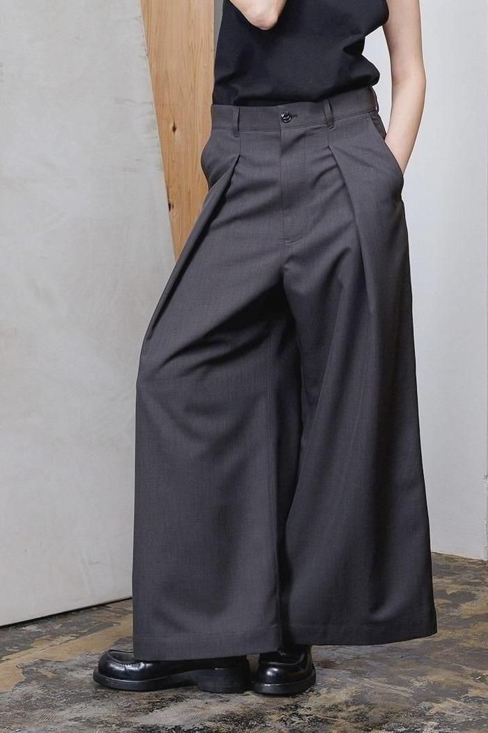 VOAAOV ヴォアーブ ROUTINE TUCK WIDE PANTS ルーティーンタックワイド