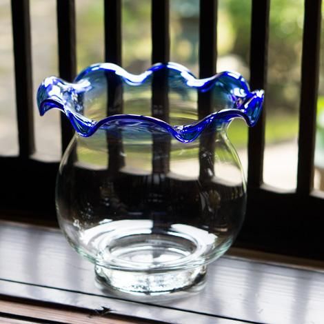 昭和初期ゆらゆらグラス金魚鉢ガラス水槽金魚ベタレア 昭和初期