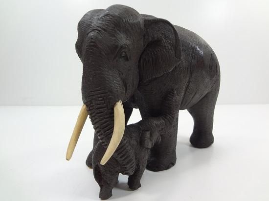 1985年 LENOX 7大陸の野生動物 アジア象の親子 陶器 置物 象 販売