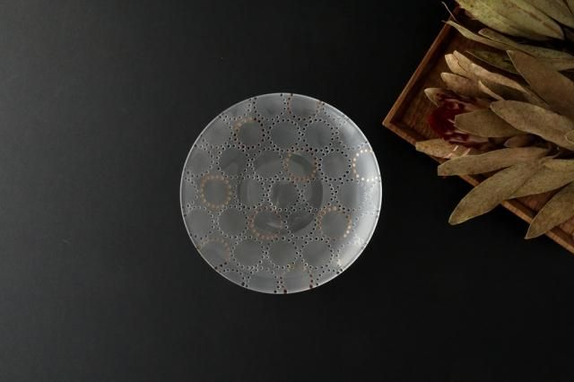 Tenn｜C｜金彩｜15cm皿｜ガラス｜平井睦美｜和食器通販｜うちる｜和