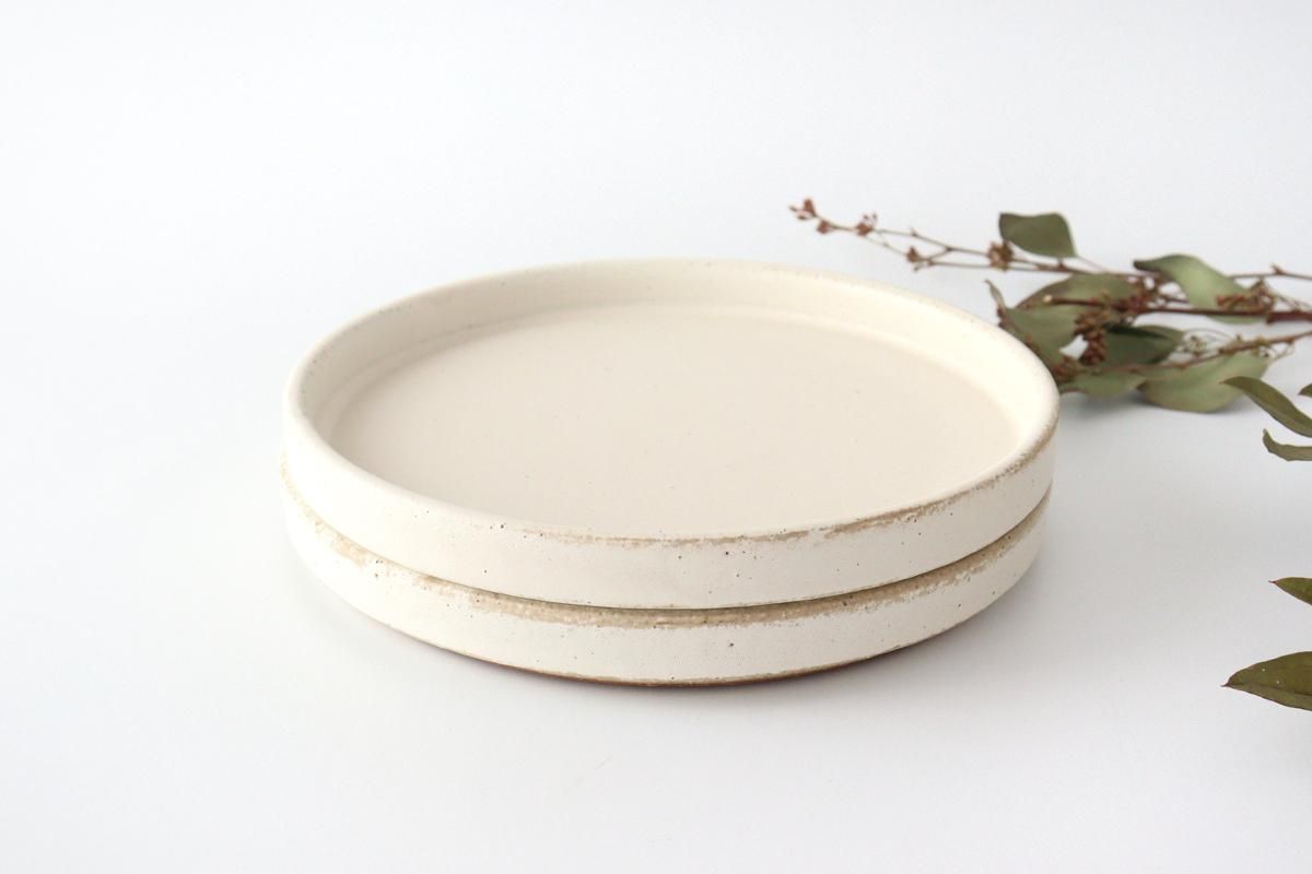 切り立ち皿｜21cm｜白｜耐熱陶器｜SHIROUMA/長谷川哲也｜和食器通販