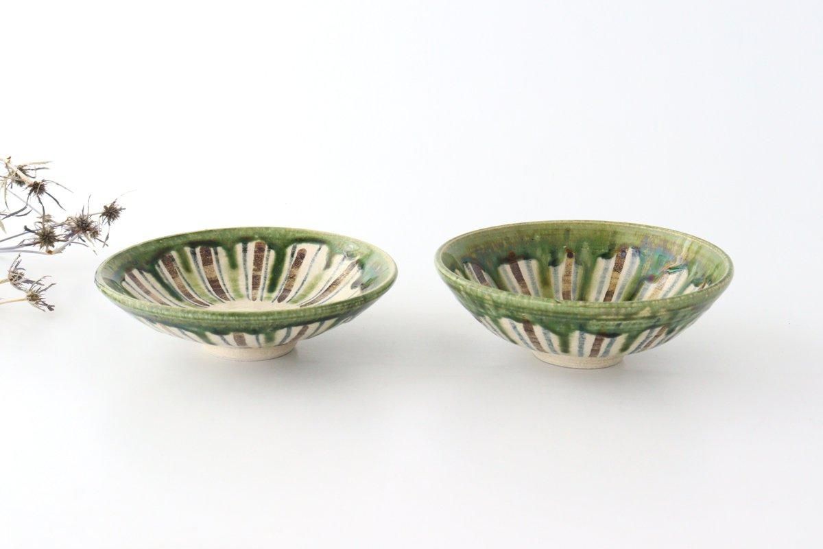 5寸平鉢｜錆織部十草｜陶器｜瀬戸焼｜和食器通販｜うちる｜和食器の皿