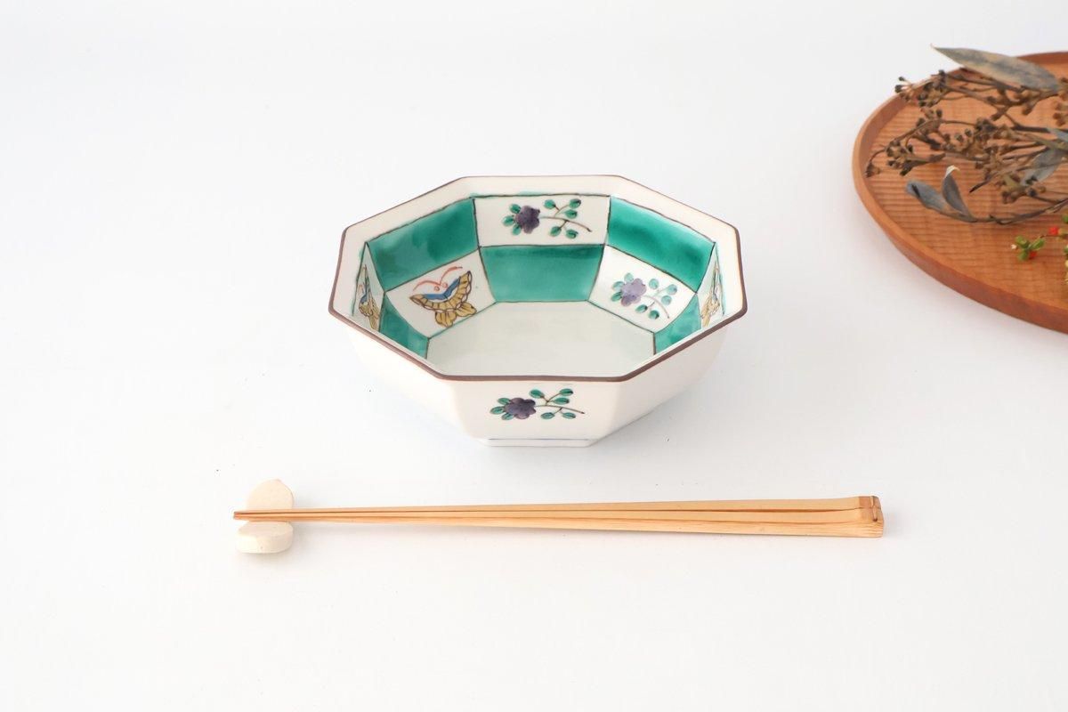八角五寸鉢｜蝶文様｜磁器｜九谷美陶園｜九谷焼｜和食器通販｜うちる