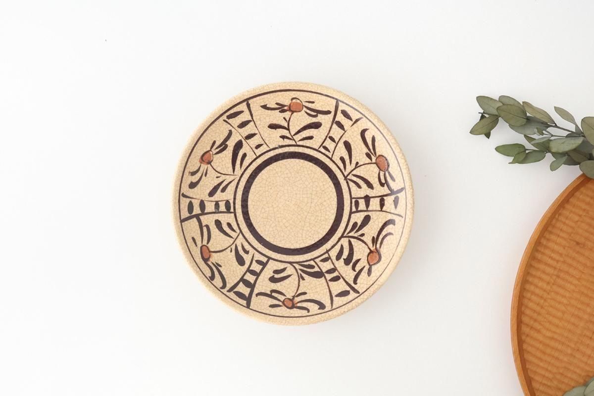 絵瀬戸赤絵6寸皿｜陶器｜喜多窯 霞仙 加藤裕重｜瀬戸焼｜和食器通販