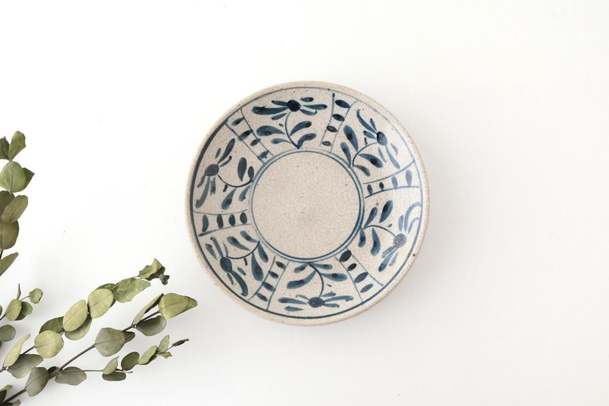 絵瀬戸陶胎染付6寸皿｜陶器｜喜多窯 霞仙 加藤裕重｜瀬戸焼｜和食器