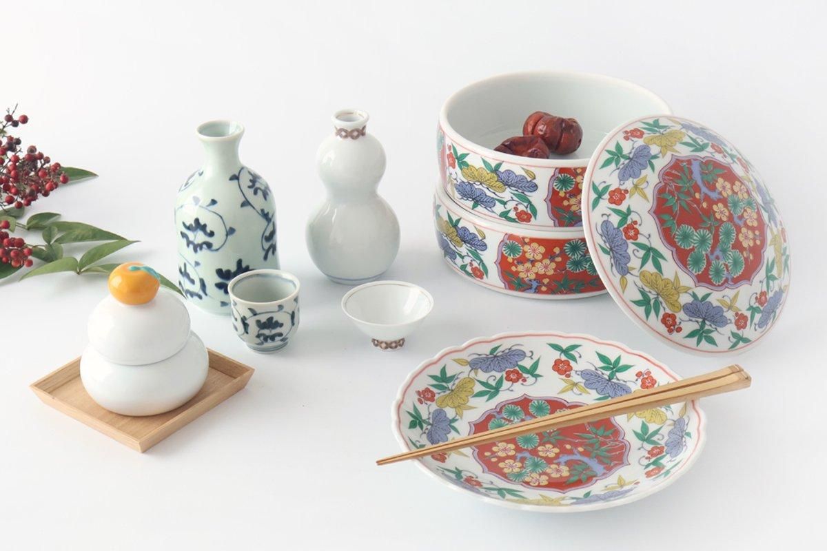 京盃｜紫｜七宝｜磁器｜波佐見焼｜和食器通販｜うちる｜和食器の皿、鉢