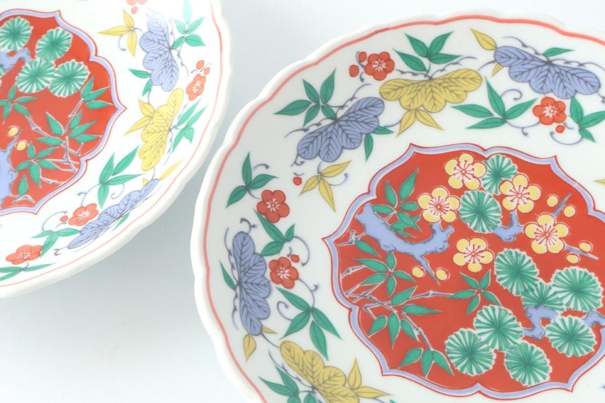 蛸唐草 松竹梅 6寸皿 大根蕪なます2客 松梅小皿2