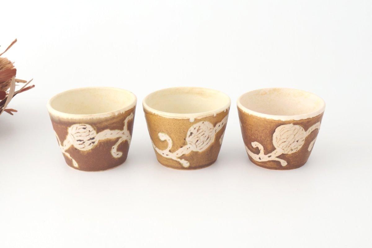 鉄渋釉｜ボタニカル柄｜フリーカップ｜陶器｜Say Hands Studio