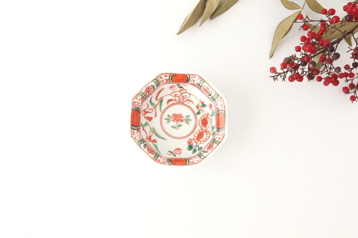 八角3寸皿｜呉須赤絵｜磁器｜有田焼｜和食器通販｜うちる｜和食器の皿