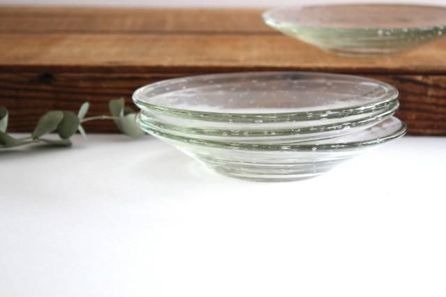 昭和レトロ 気泡 ギヤマン ガラス鉢 ガラス皿 昭和レトロ 気泡