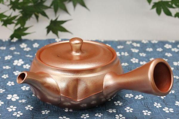 常滑焼銀彩朱泥モッコ形急須 - 常滑焼急須 宇幸窯 通販サイト