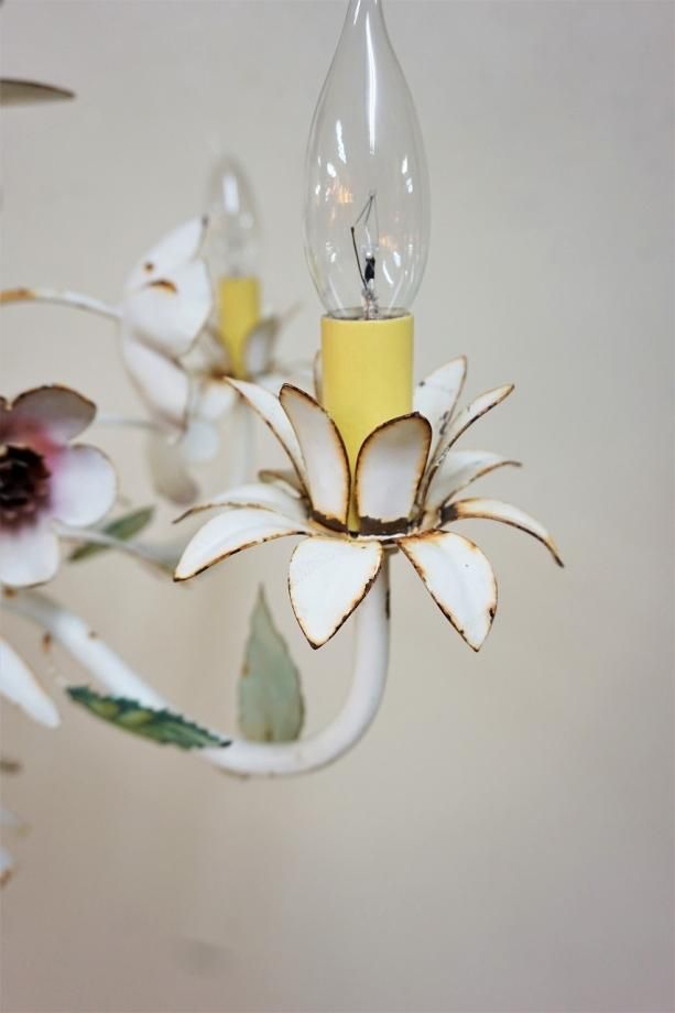 フラワーモチーフ アンティーク ヴィンテージ シャンデリア 6灯